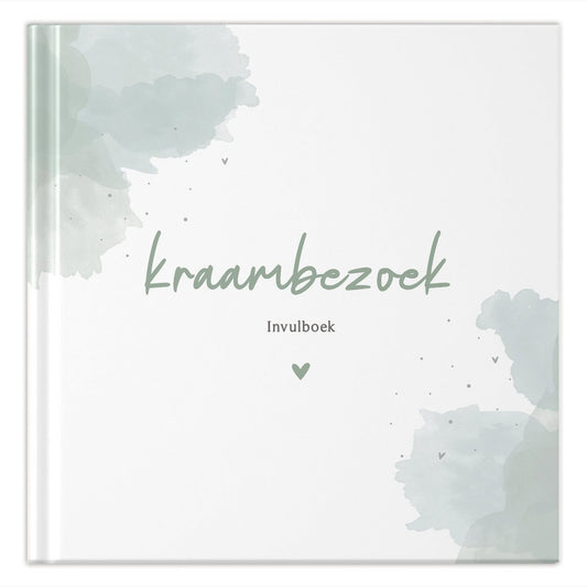 Fyllbooks Kraambezoekboek - Watercolour Groen