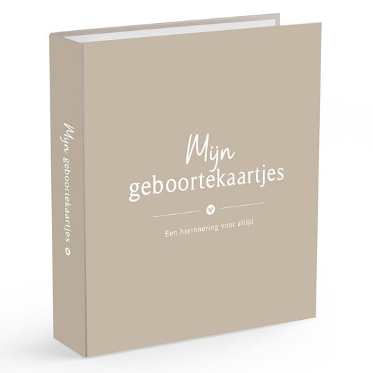 Fyllbooks Bewaarbundel Geboortekaartjes taupe A5