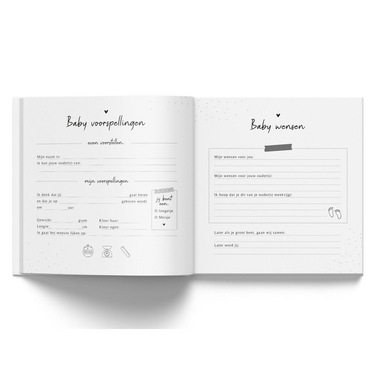 Fyllbooks Mijn babyshower boek - Linnen Beige