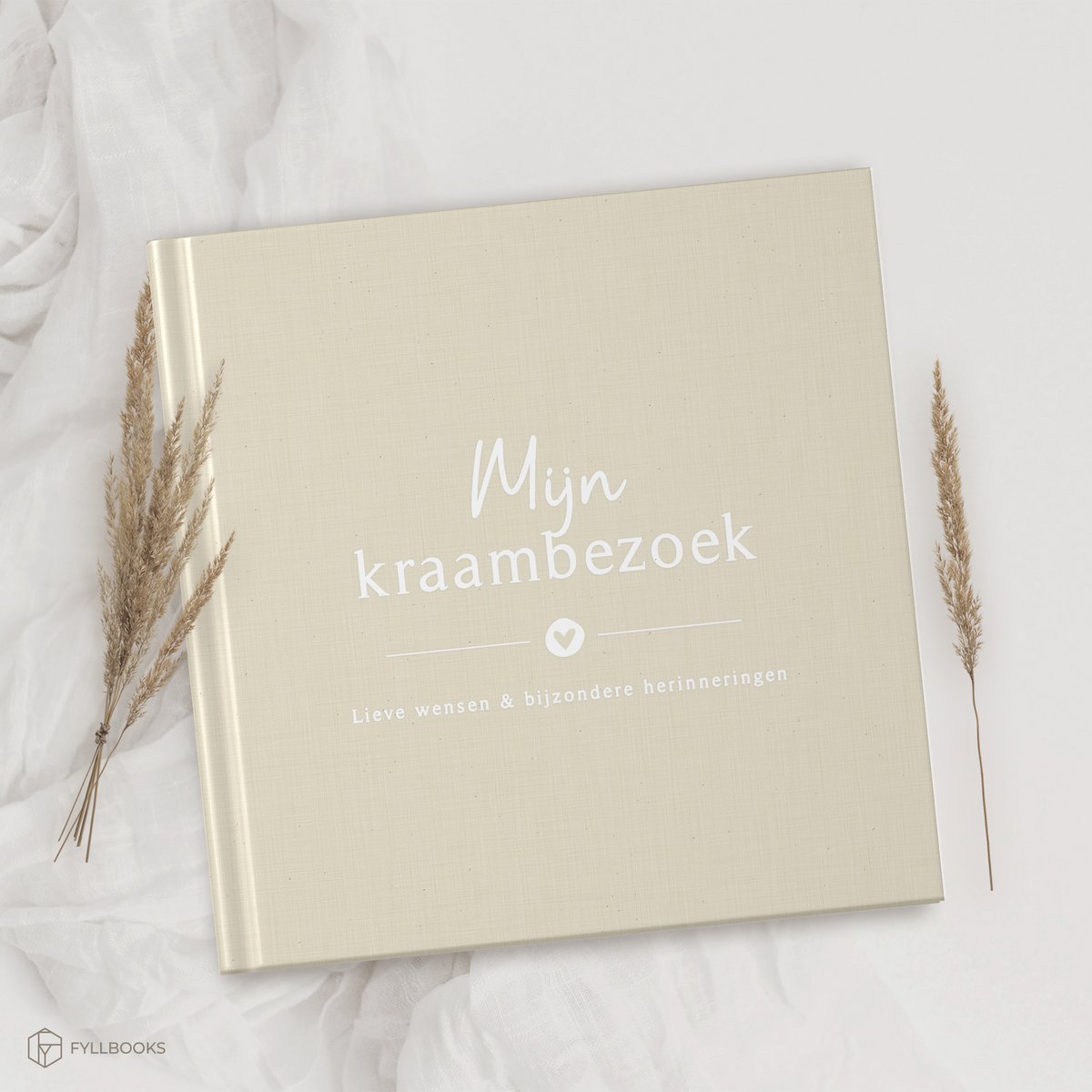 Fyllbooks Mijn kraambezoekboek - Linnen Beige