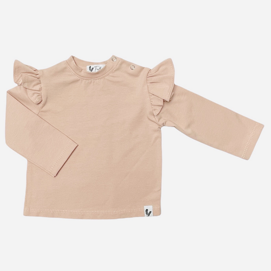 Longsleeve ruffle crepe