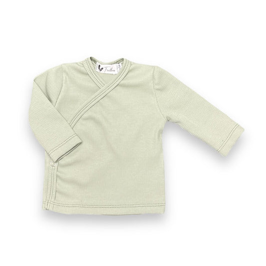 Overslagshirtje rib jersey dusty green