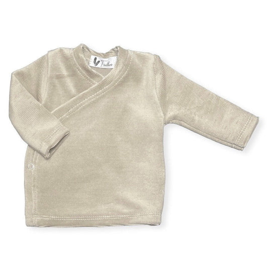 Overslagshirtje small cord dark beige